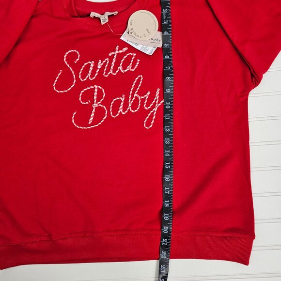 Philosophy Santa Baby Women's Red Ultra Soft Holiday Sweatshirt Size L NWT - Picture 14 of 15